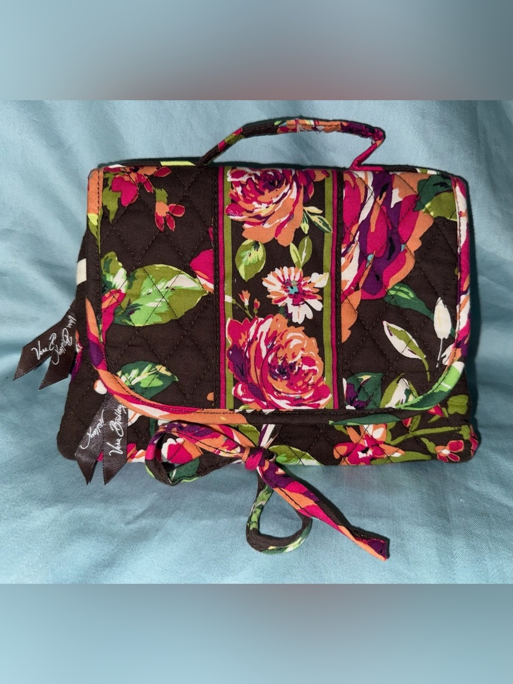 Vera Bradley Floral Quilted Women's Travel Cosmetic Bag